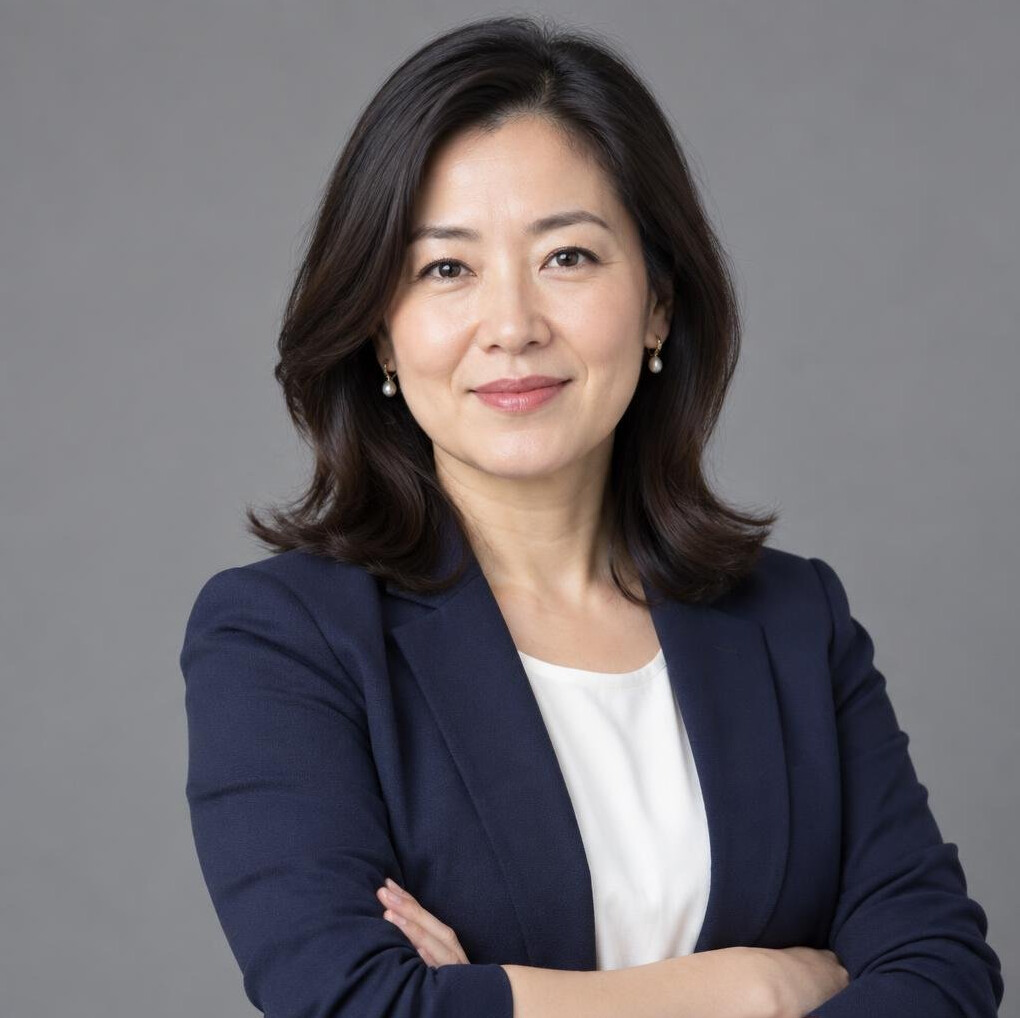 Portrait of a woman in her 40s in business casual attire